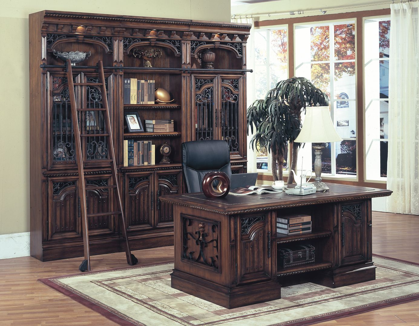 Executive Desk Library Bookcase File Office Furniture | eBay