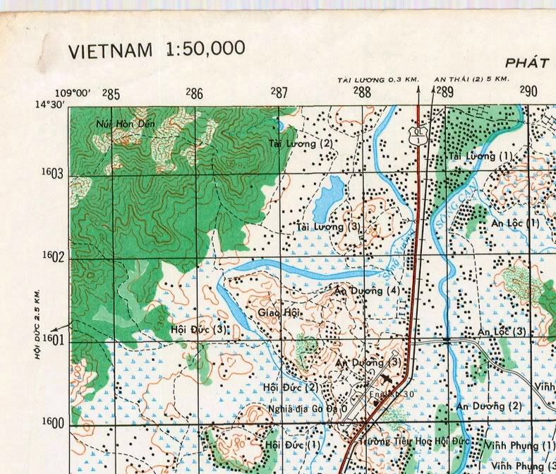 1969 Di An Vietnam Map Map