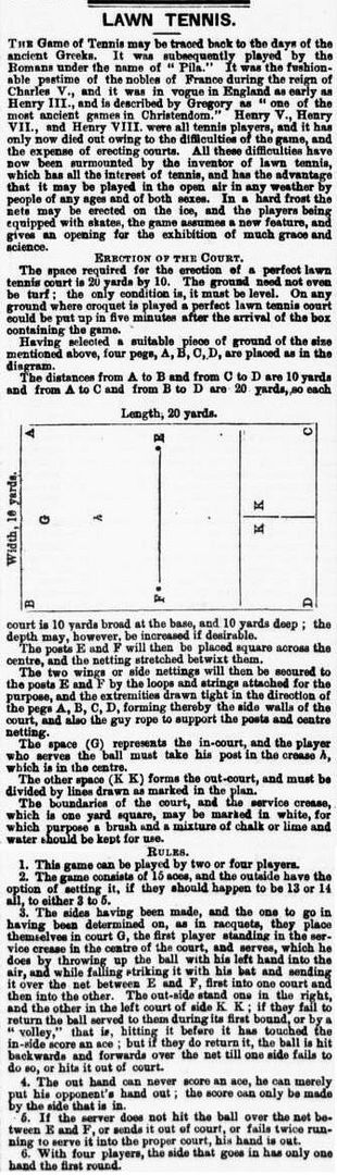 Lawn tennis explained 1874