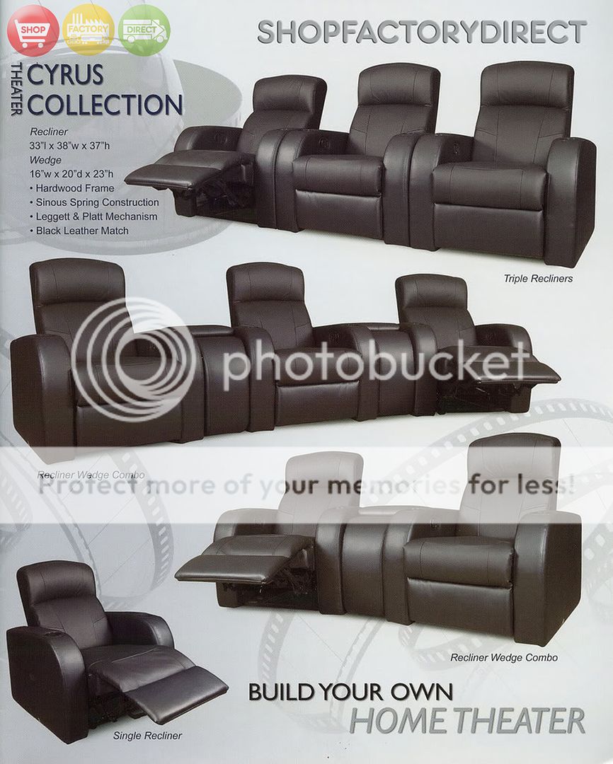 Home Theater Seating Individual Chairs Leather Seats