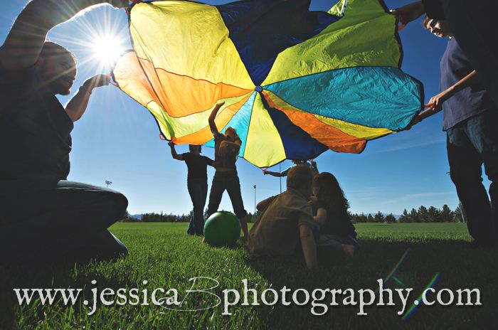 playing with parachute