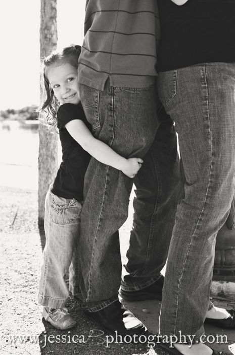 holding dad's leg