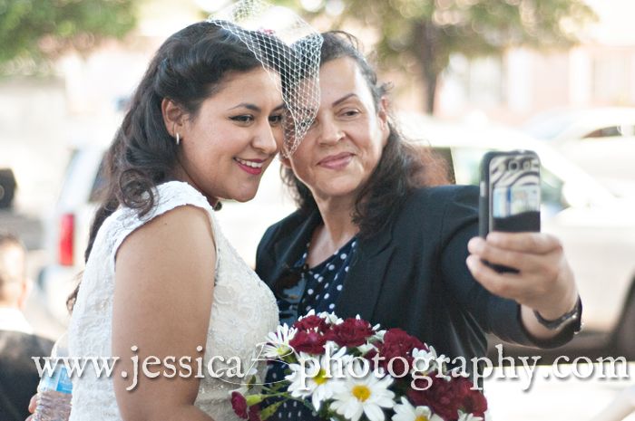 bride with mom