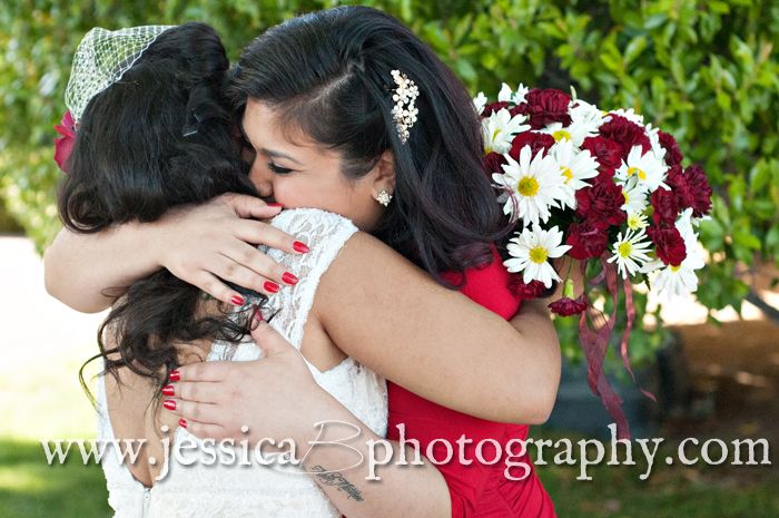 maid of honor hug