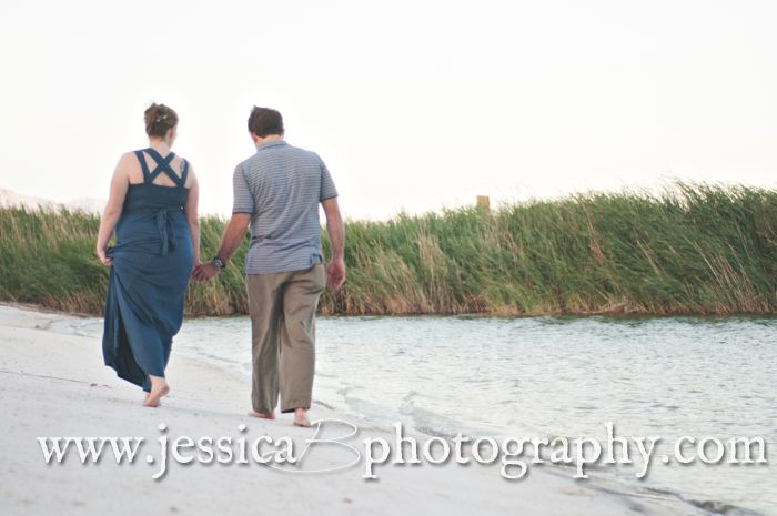 walking on the beach